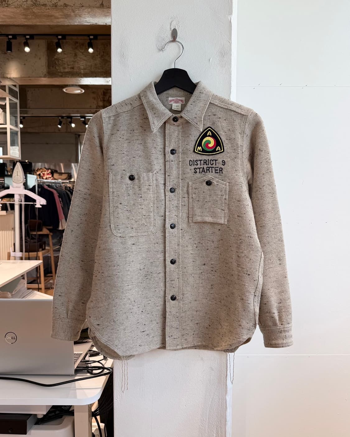 리얼 맥코이 더블 다이아몬드 오트밀 부코 울 워크 셔츠  상품이미지2