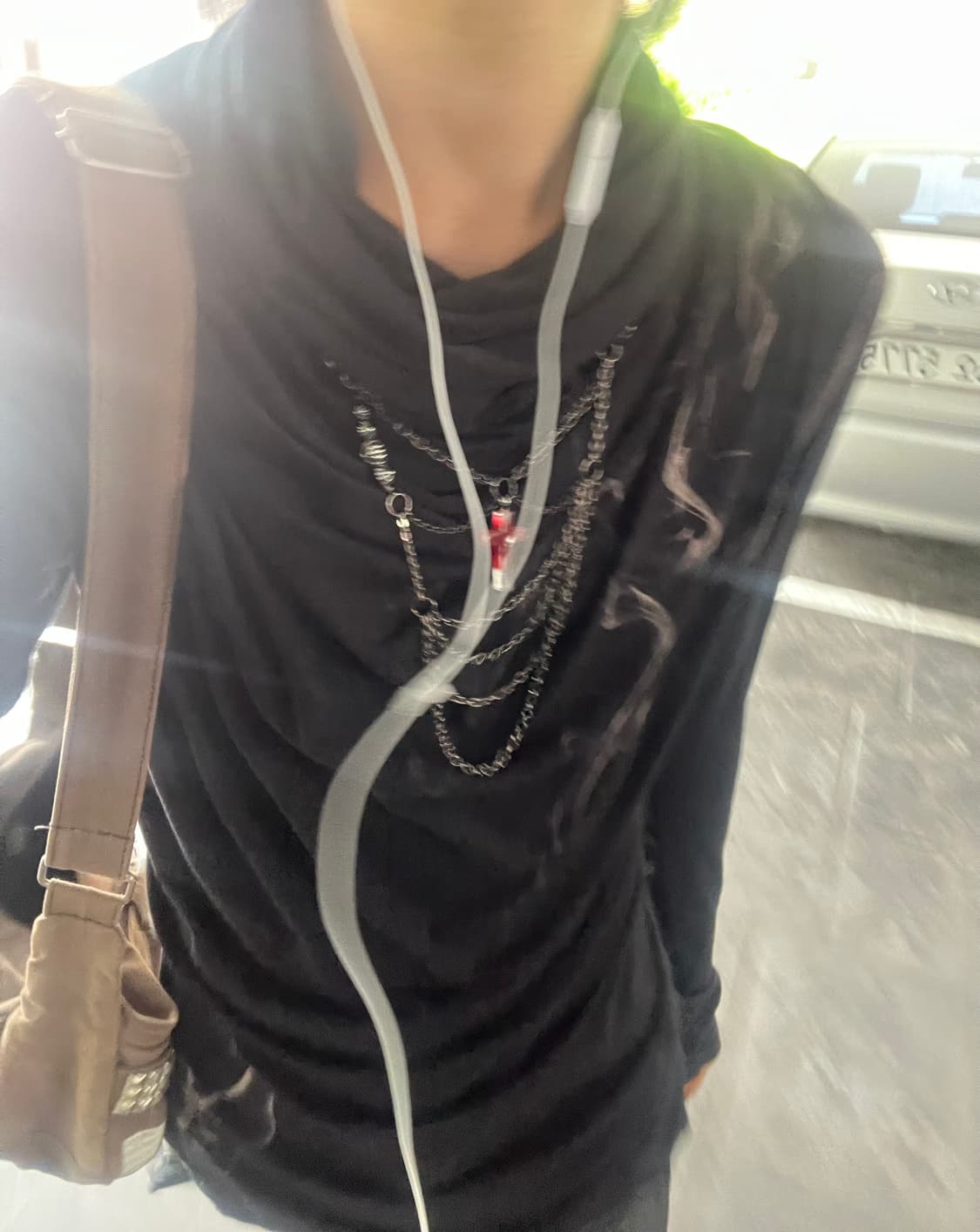 Asymmetry draped-Necklace 상품이미지4