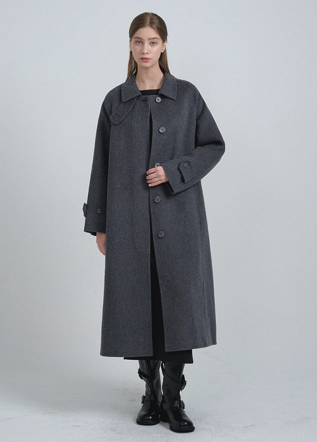 (새상품) 미케네 다비 핸드메이드 울 발마칸 코트 상품이미지6