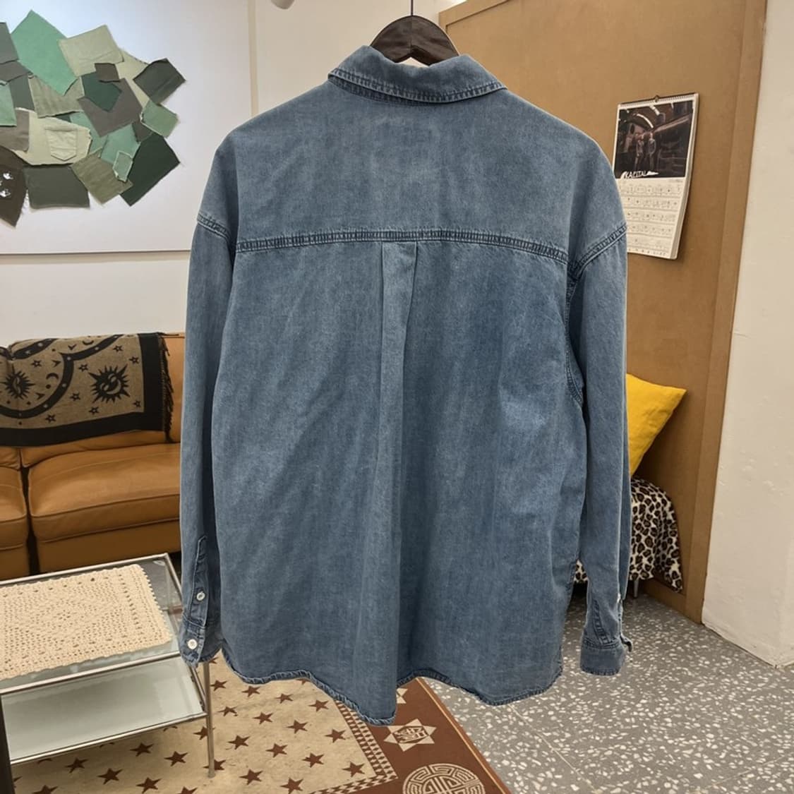 오션 퍼시픽 빈티지 컨트리 레트로 버튼 데님 셔츠 M C10385 상품이미지4