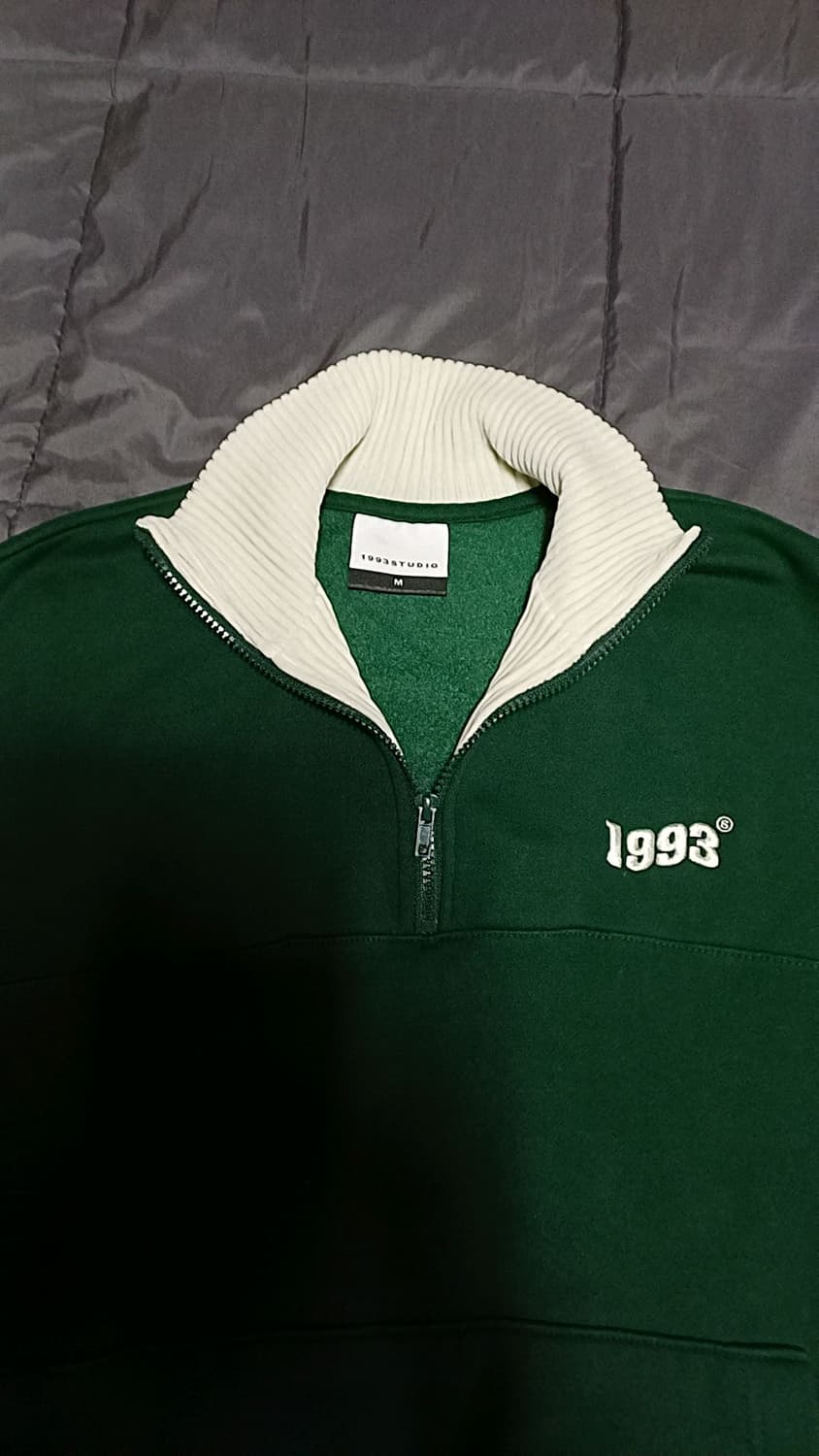 1993스튜디오 반집업 오버핏기모맨투맨 105 가슴65 기장70 상품이미지2