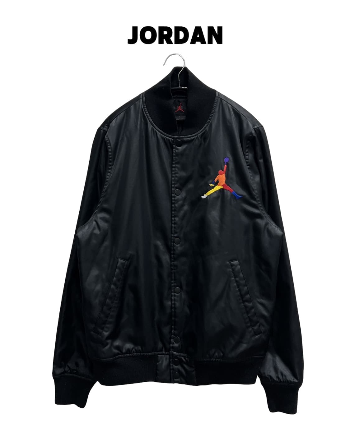 (S) 나이키 조던 DNA 점프맨 사틴 바시티 자켓 블랙 상품이미지1