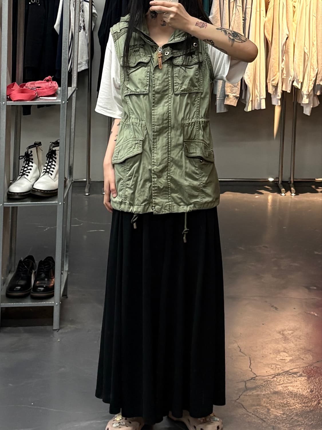 REIZ JEANS 빈티지 유일리티 밀리터리 포켓 베스트A3758 상품이미지1