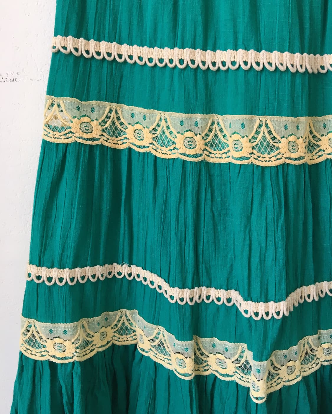 Lace trimming layer long skirt 상품이미지3