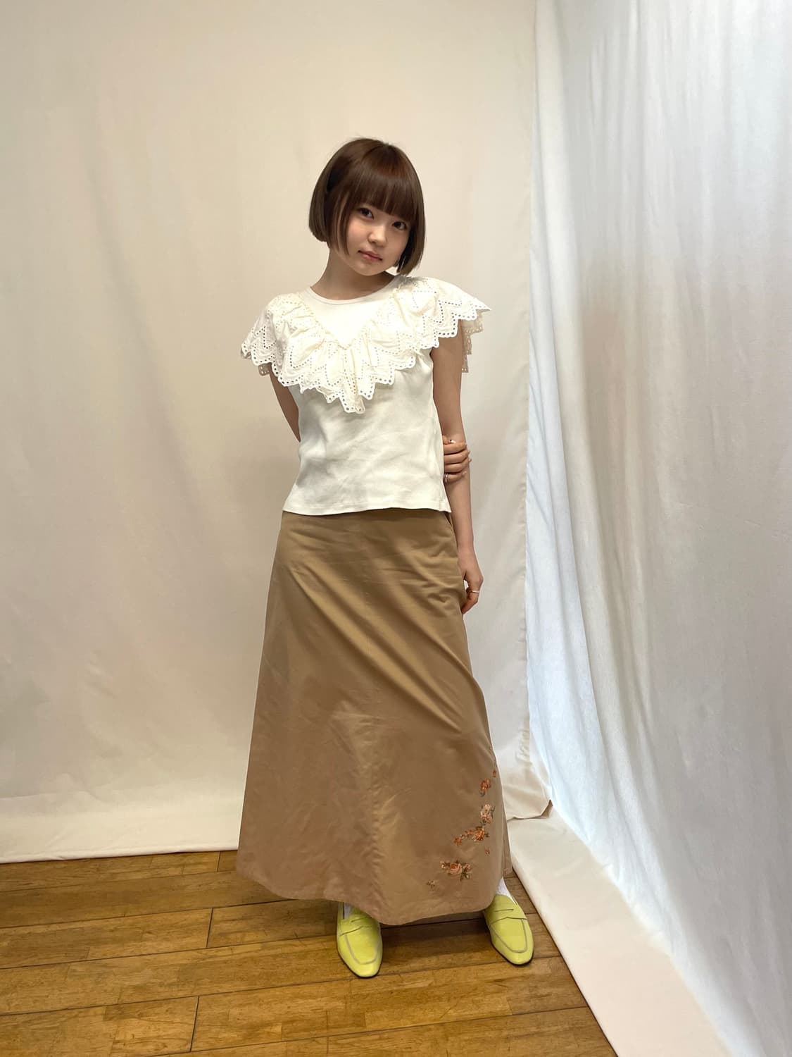 flower embroidered skirt 상품이미지4