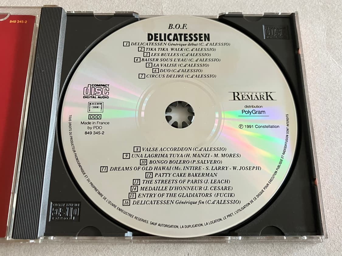 장피에르주네 90년대 영화 델리카트슨 사람들 OST 영화음악 CD 시디 상품이미지3