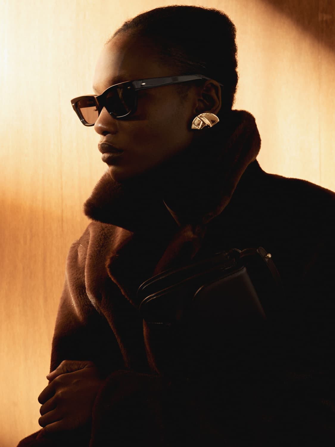 렉토 RECTO 그랜마 폭스 퍼 더블 코트 빈티지 브라운 상품이미지5