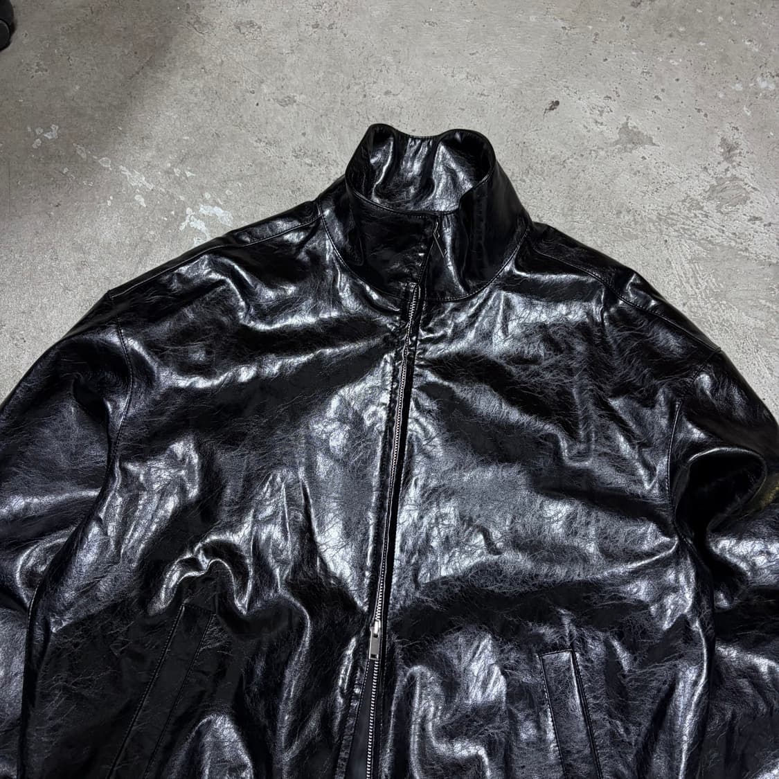 무신사 스탠다스 레더 트랙 재킷[2398] 상품이미지2