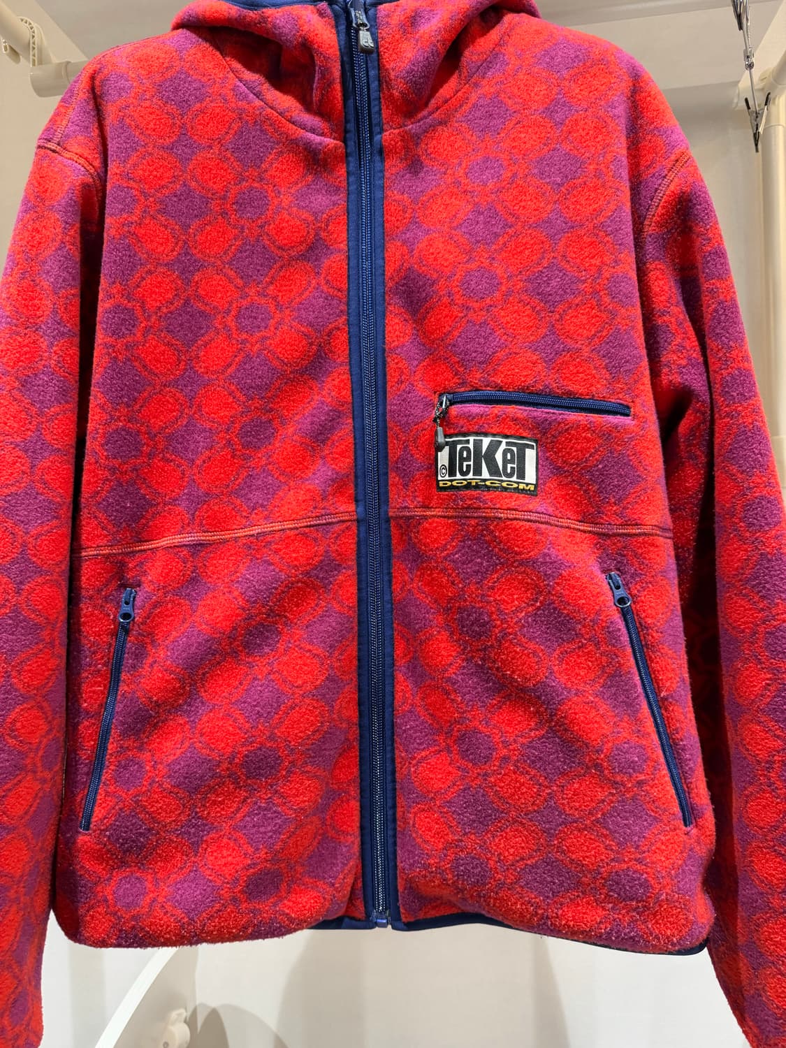 테켓 위켄드 리버시블 플리스 자켓 레드 (M) 상품이미지6