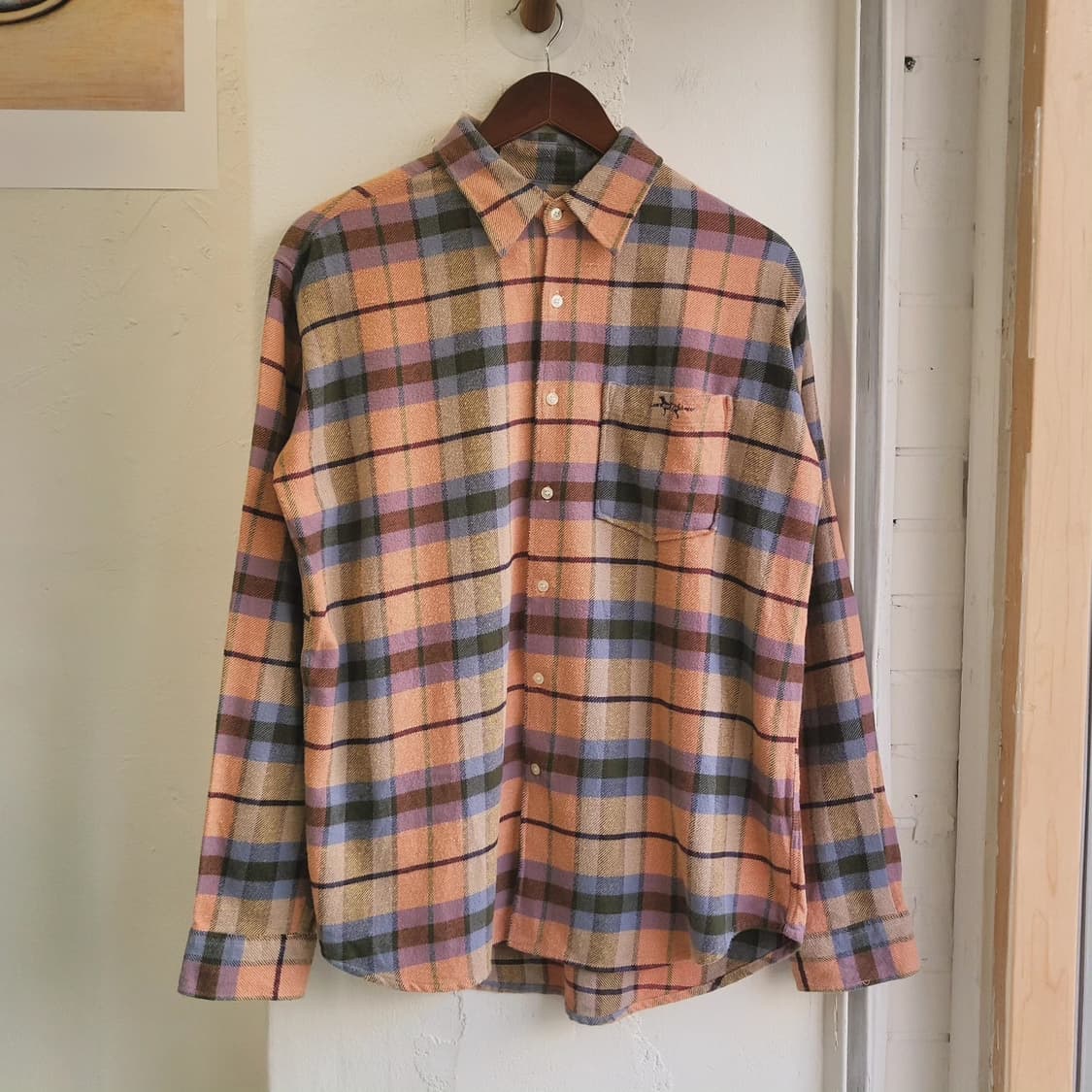 멀티체크 플란넬 셔츠 상품이미지1