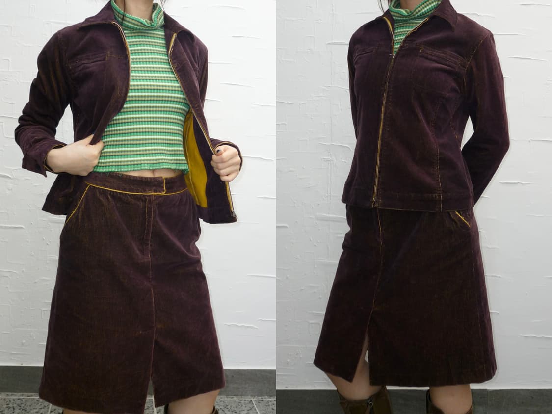 Deep plum corduroy set 상품이미지2
