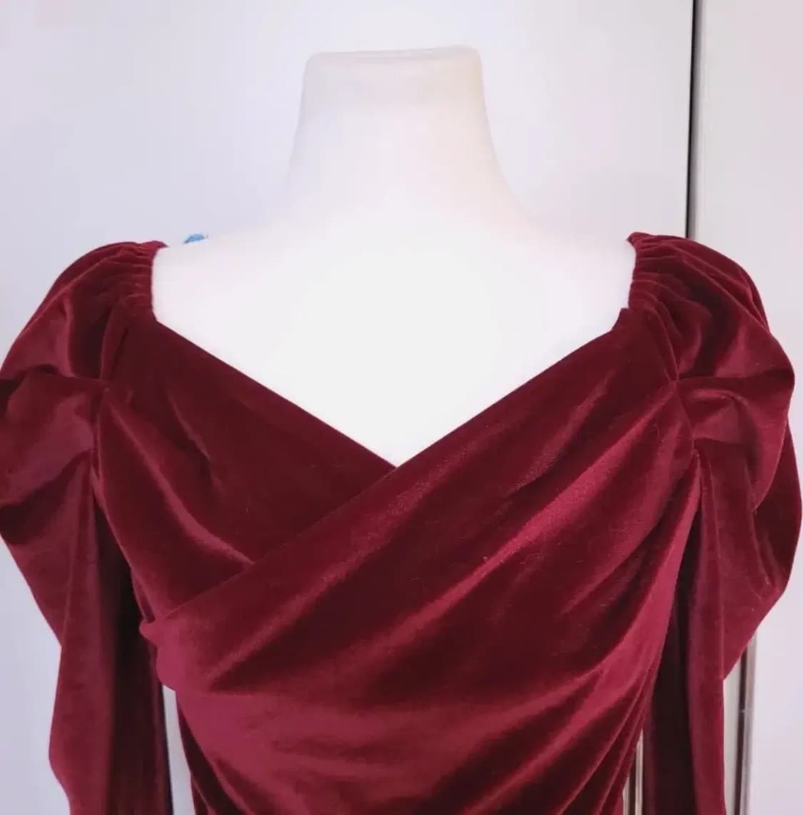 아뜨랑스 레드 벨벳원피스 크리스마스룩 상품이미지7