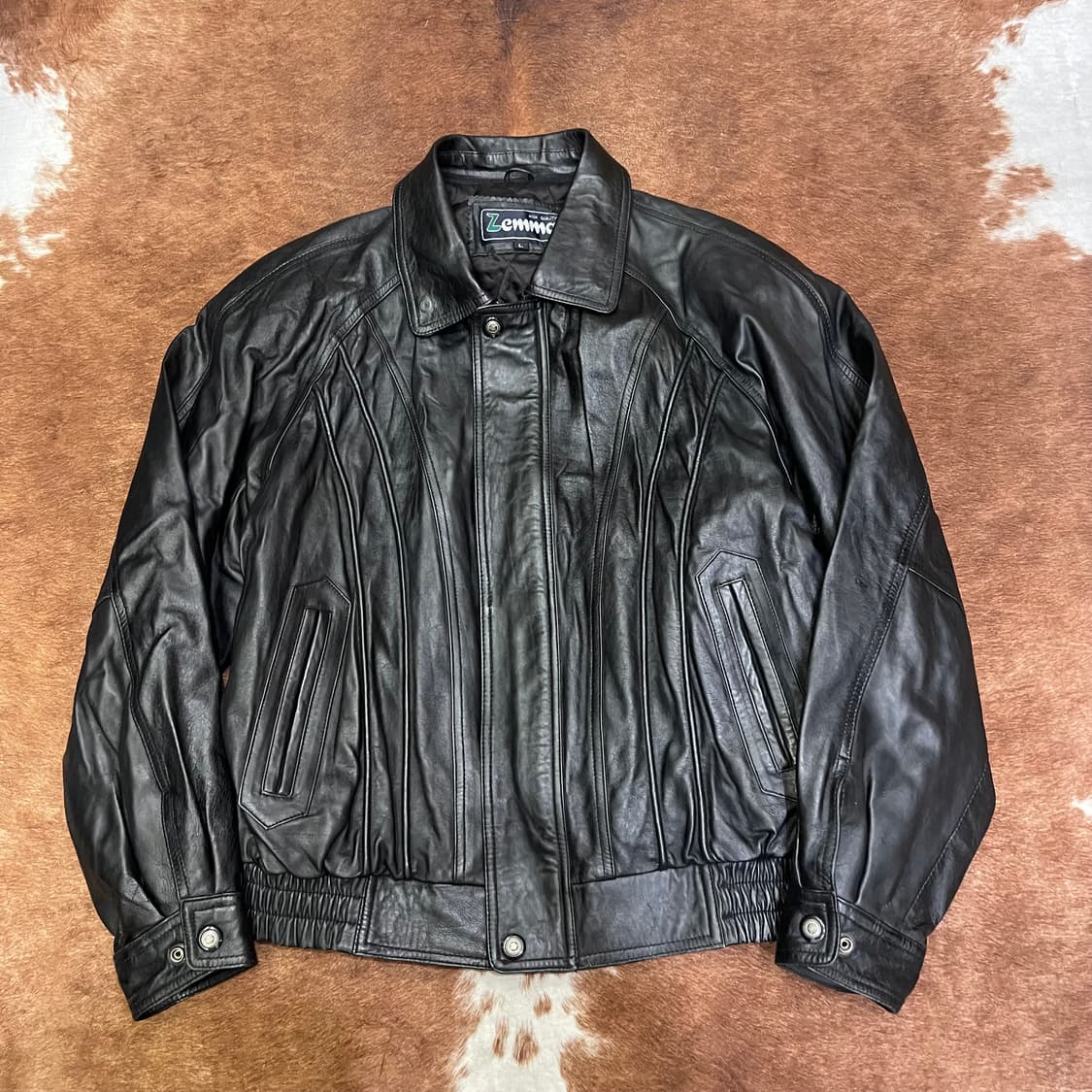90's 빈티지 레더 자켓 상품이미지1