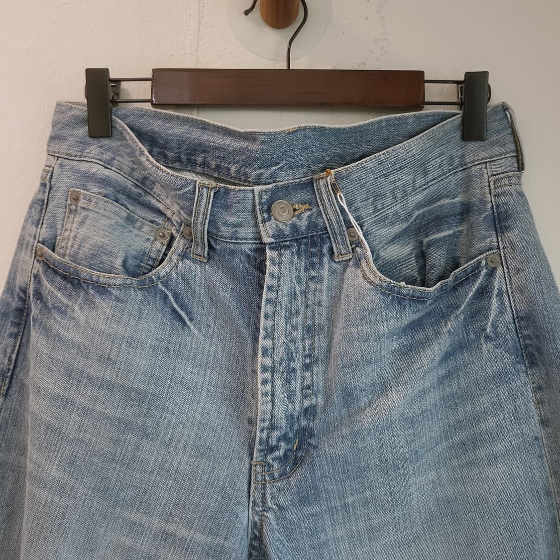 7부 워싱 데님 쇼츠 상품이미지4