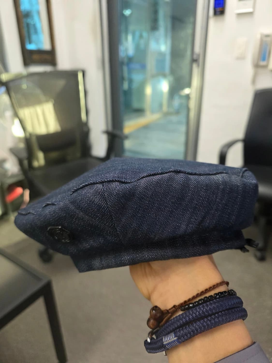 포에지담 데님 베렛 베레모 인디고 상품이미지1