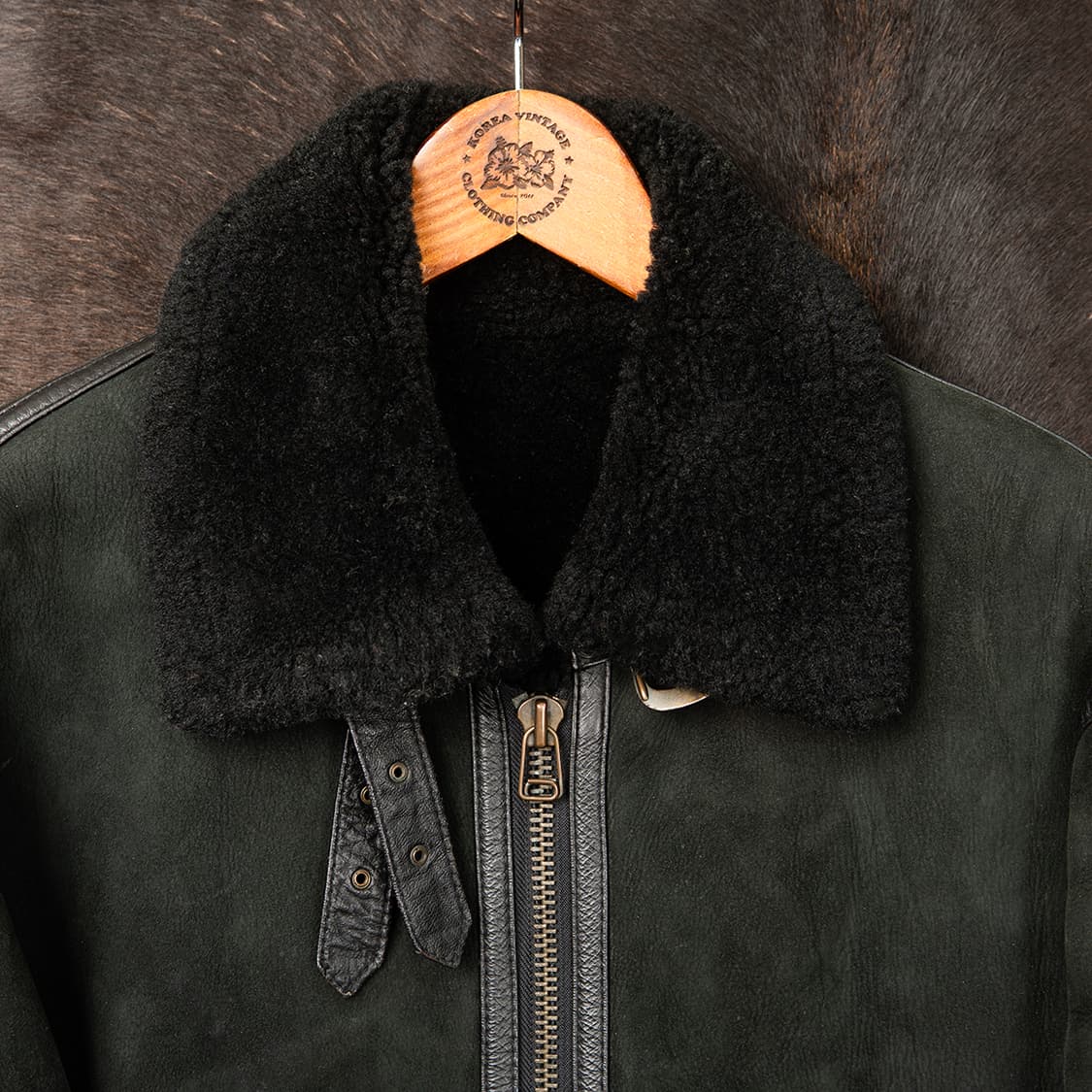 [100] 90s 빈티지 TYPE B3 양가죽 양털 무스탕  상품이미지4