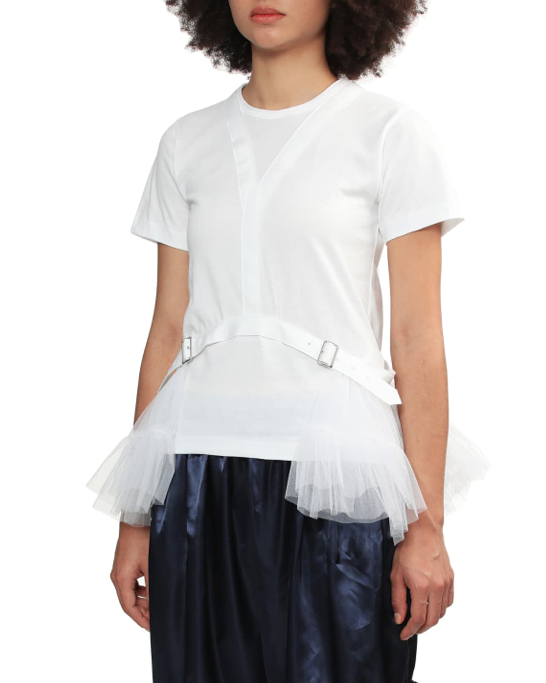 새상품 꼼데가르송 걸 벨티드 러플 숏슬리브  L 상품이미지1