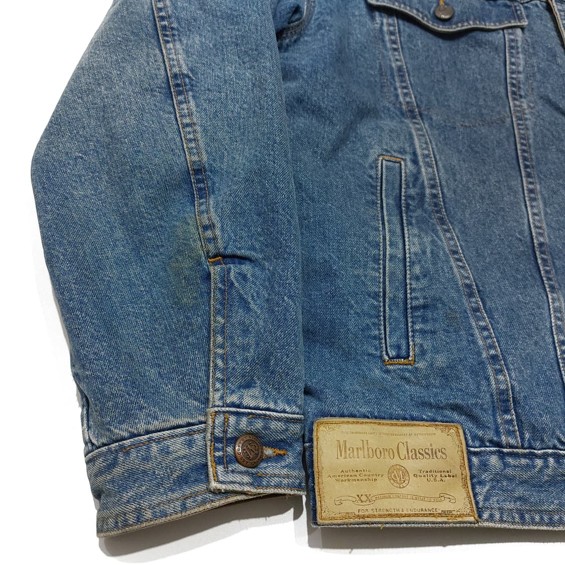 말보로 클래식 데님 자켓 italy made L (105) 울 라이닝 상품이미지4