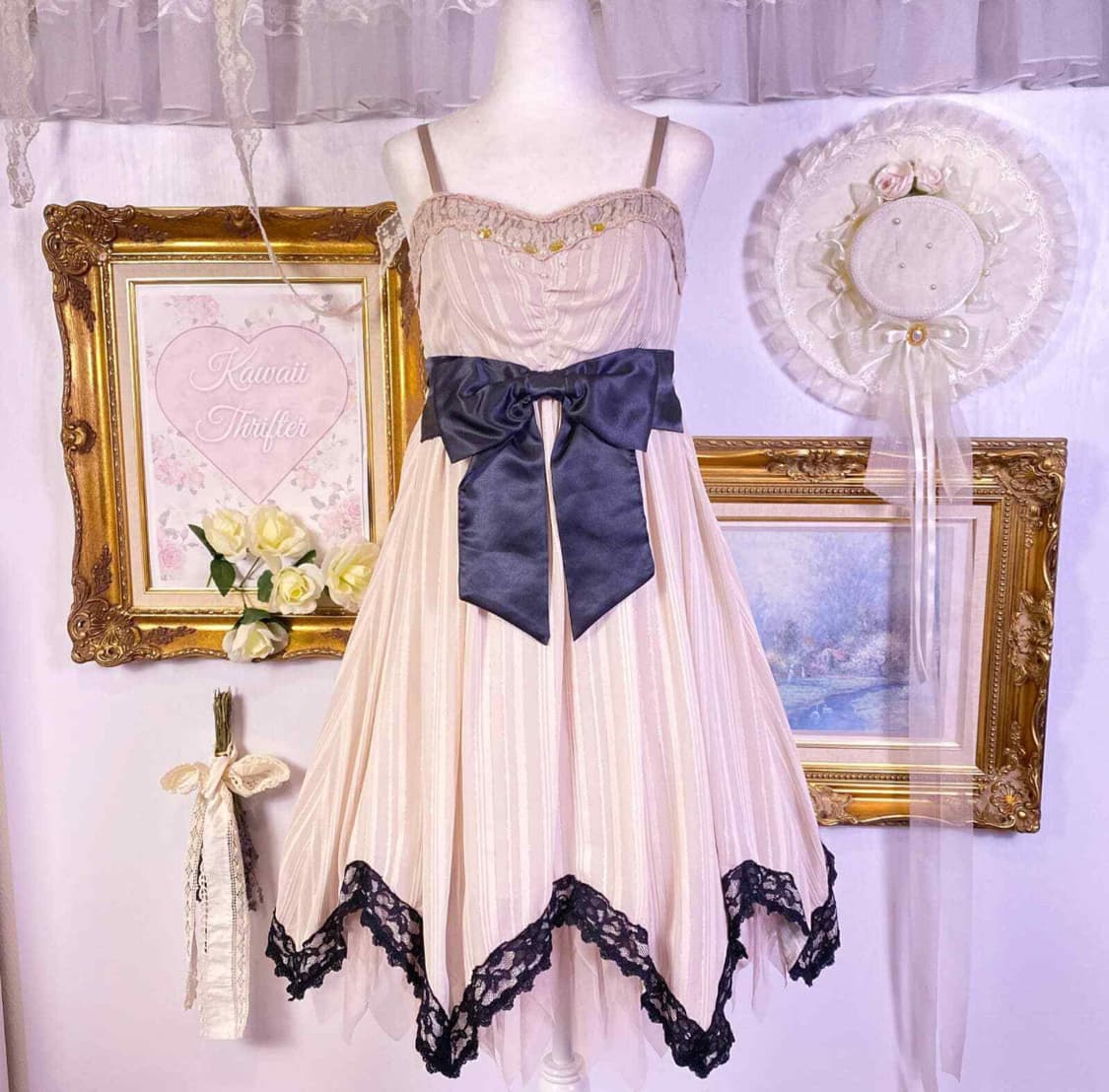 히메 갸루 모리걸 리본 빈티지 원피스 상품이미지1