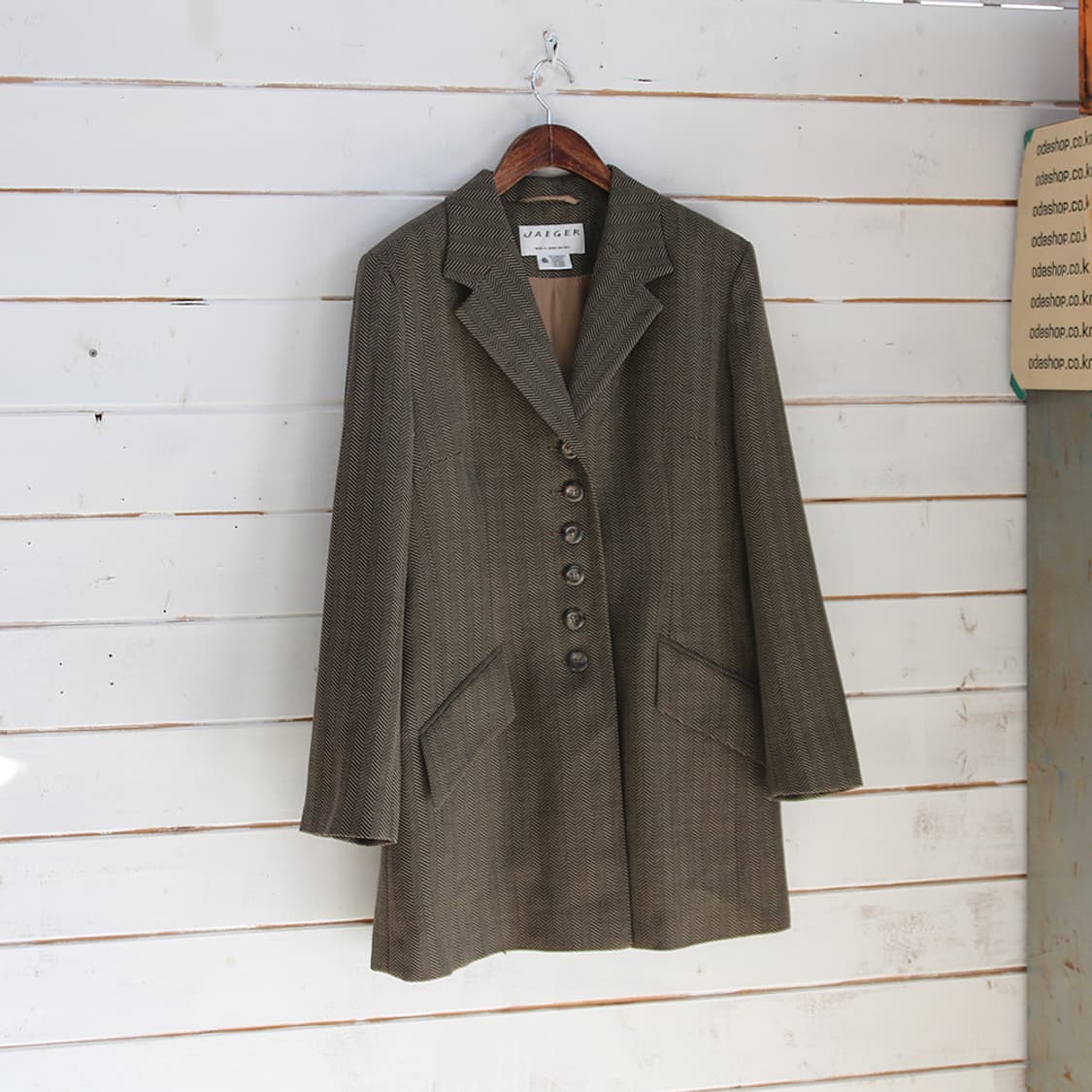 JAEGER 울 헤링본 자켓 (여성용 UK 14) 상품이미지2