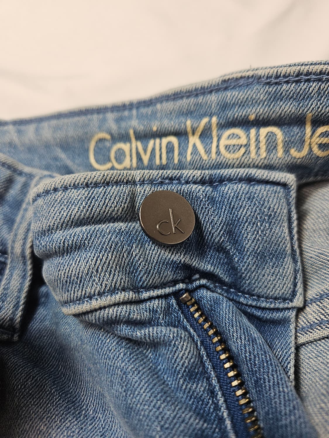 캘빈클라인 가죽패치 데님팬츠 청바지 진 스트레이트 테이퍼 32x34 상품이미지6