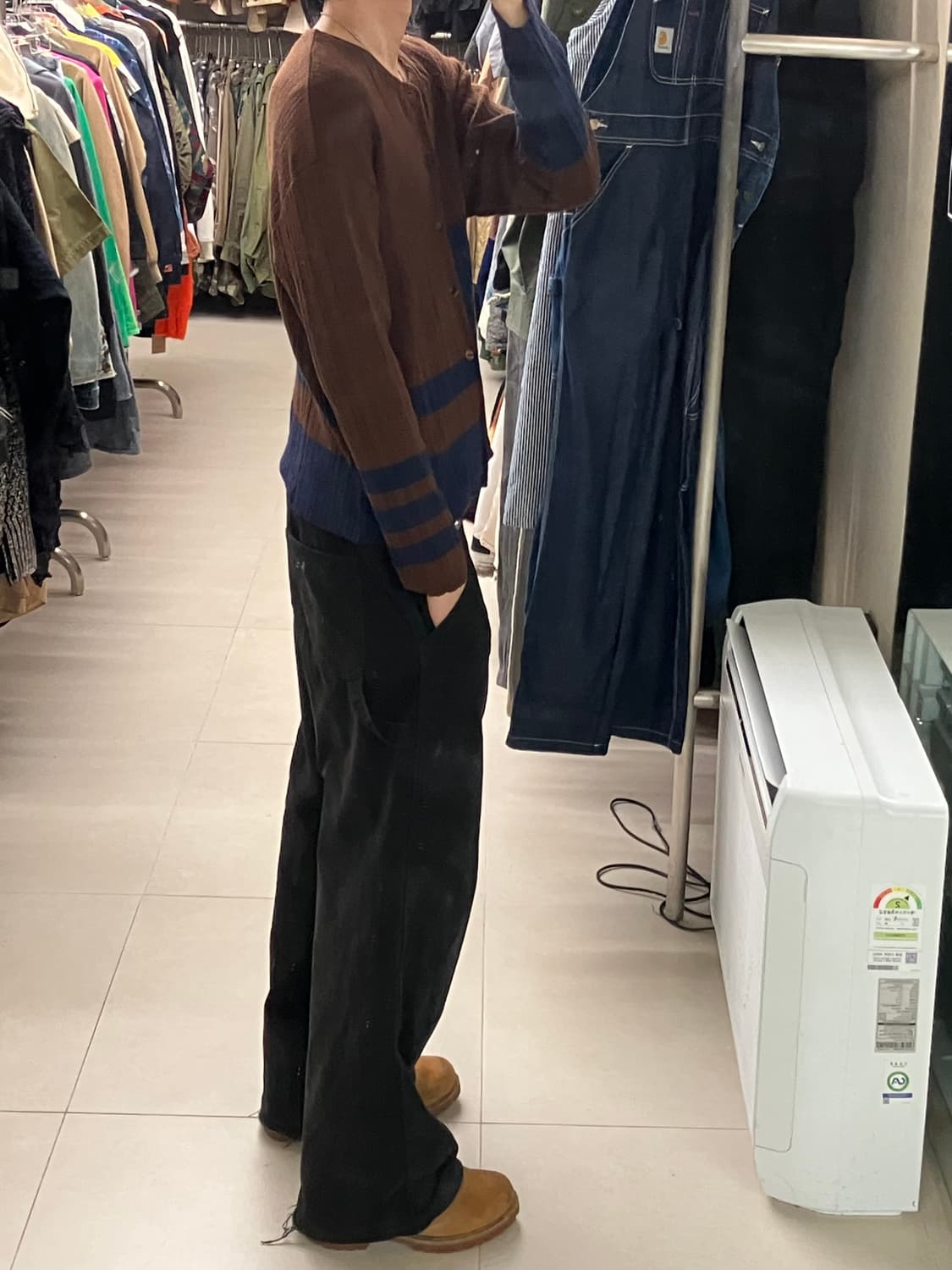 이세이미야케 하이스포르팅기어 배색 니트 가디건 M 상품이미지7