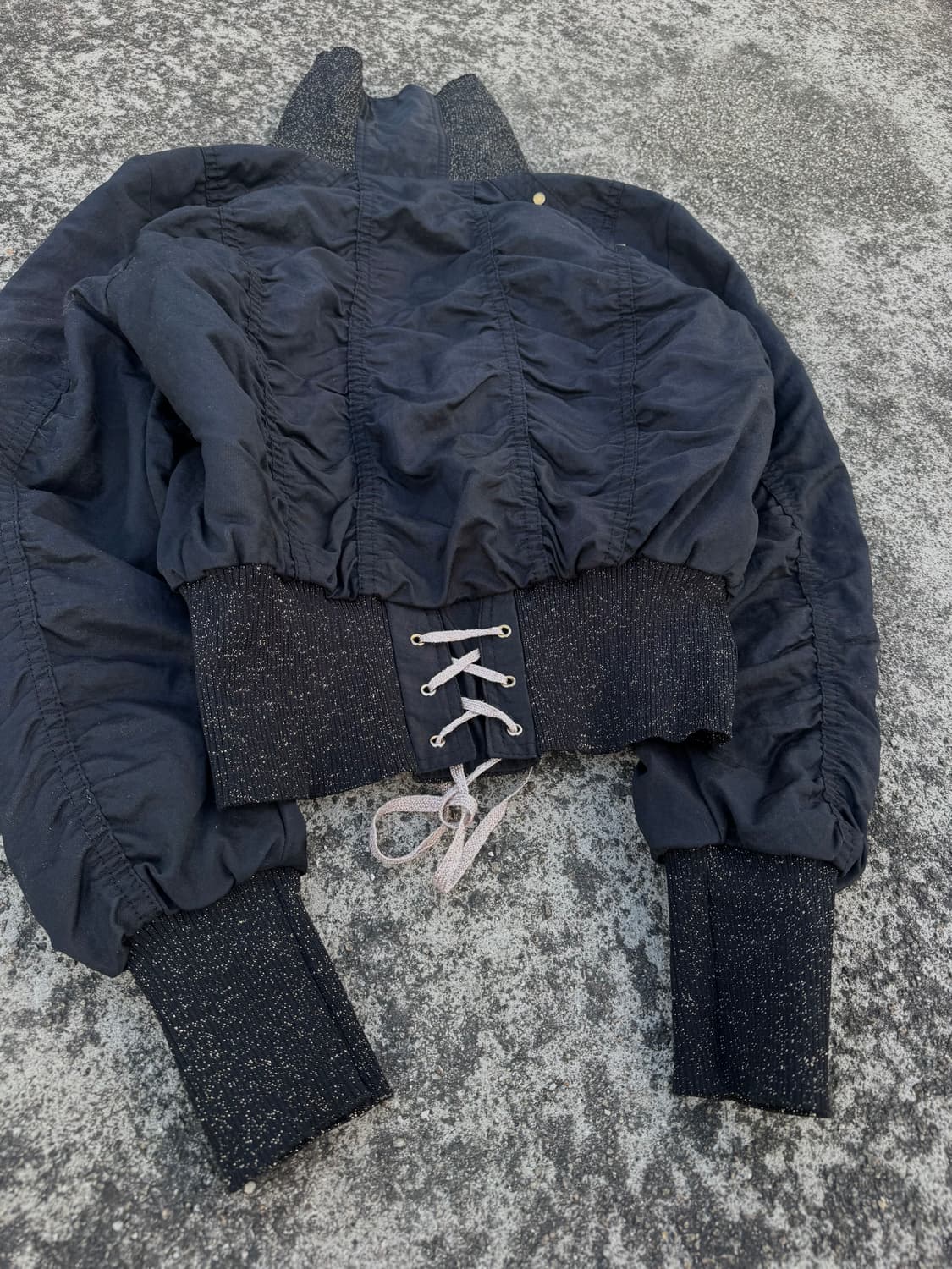 Shirring Detail Bomber Jacket 상품이미지4