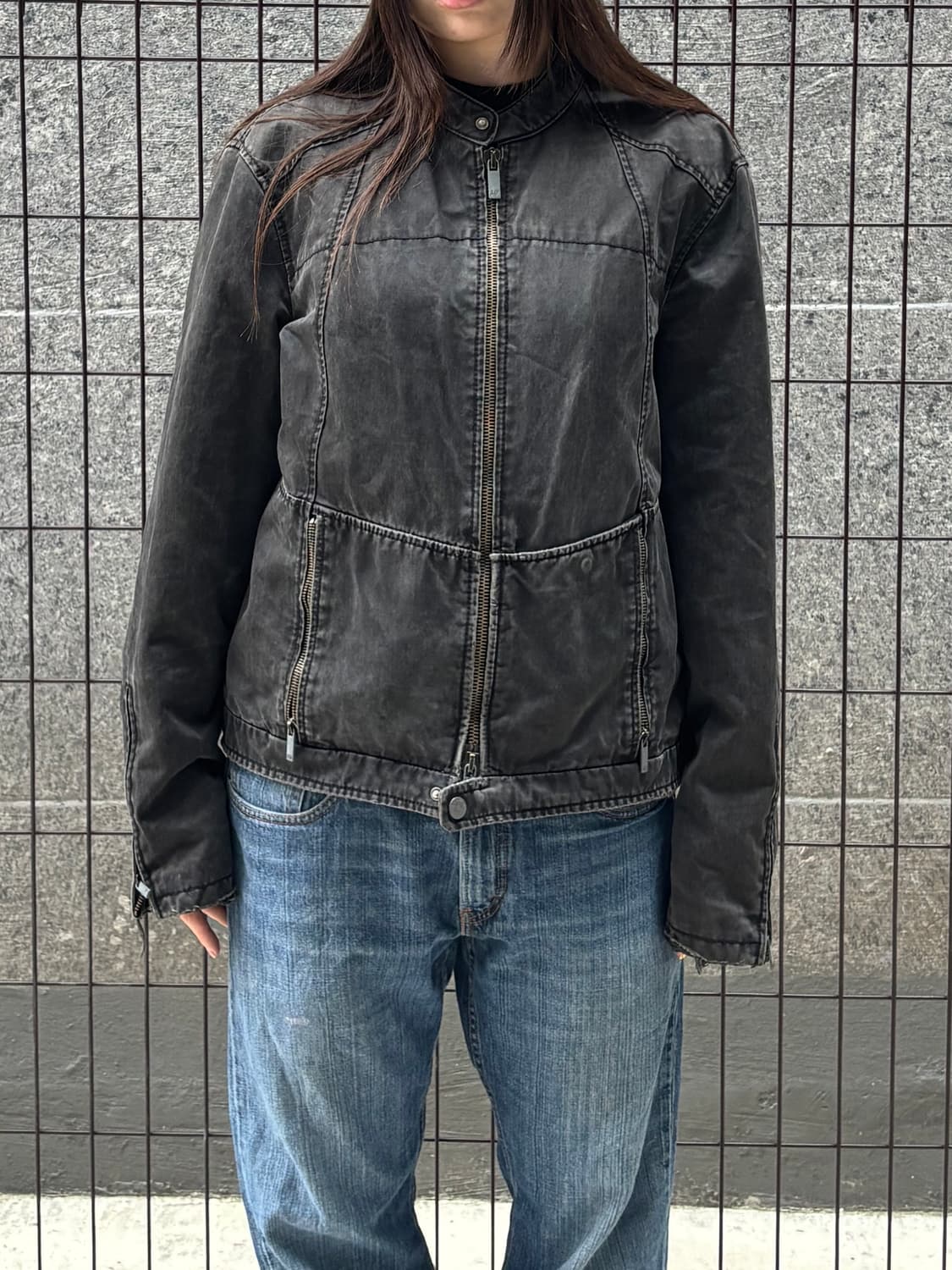 AX 알마니 익스체인지 블랙 라이더 자켓 상품이미지3