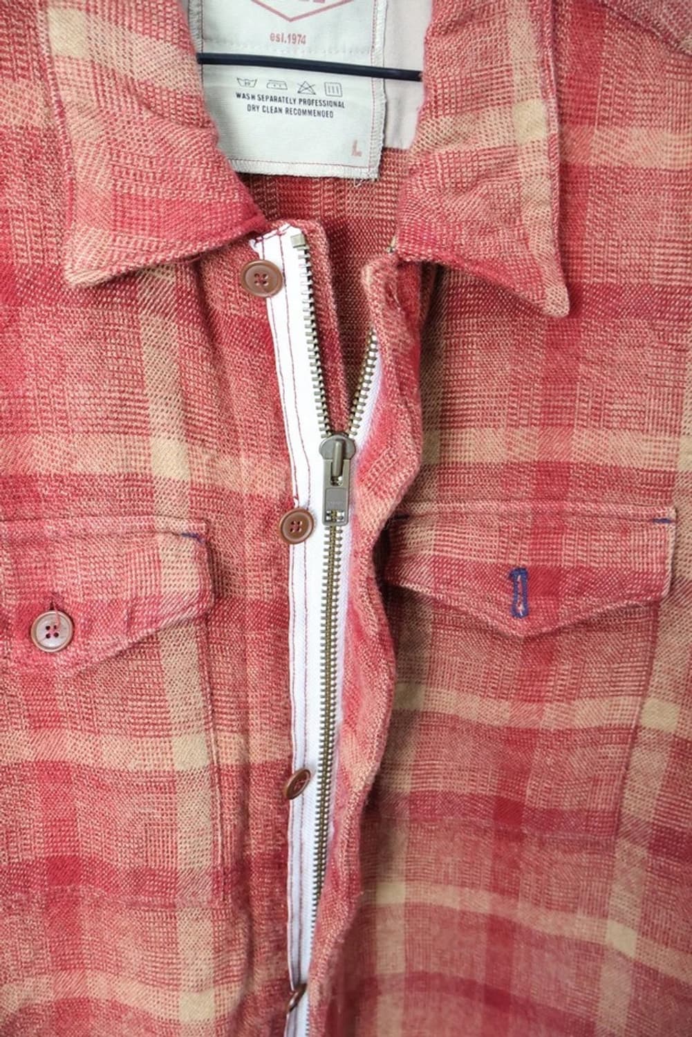 BALL Zip Up Check Shirt Jacket 상품이미지4