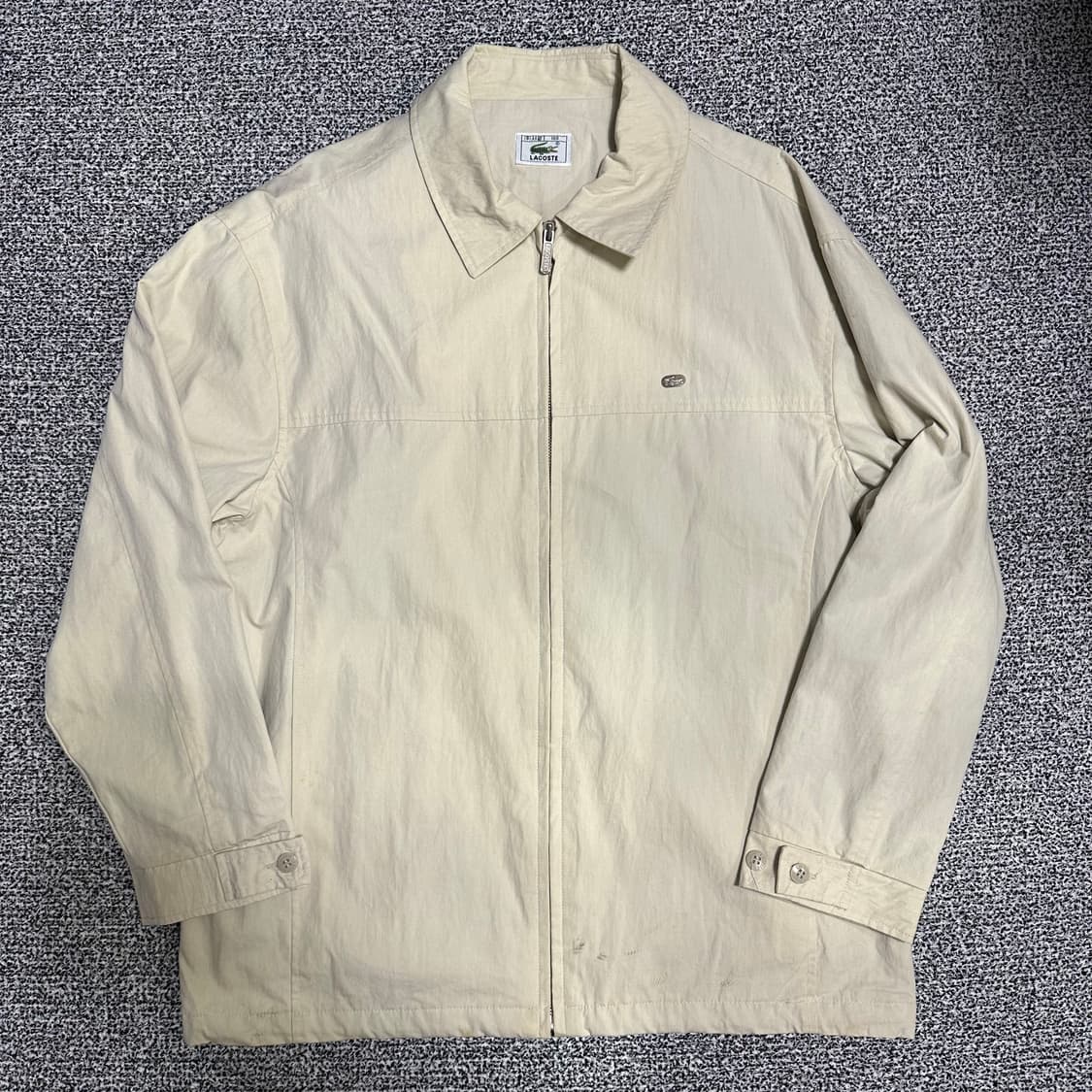 (100) 라코스테 베이지 면 블루종 자켓 상품이미지1