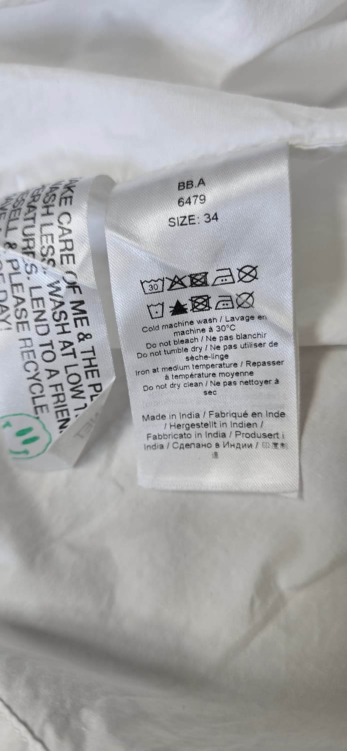 GANNI 가니 포플린 여성 화이트 원피스 상품이미지5