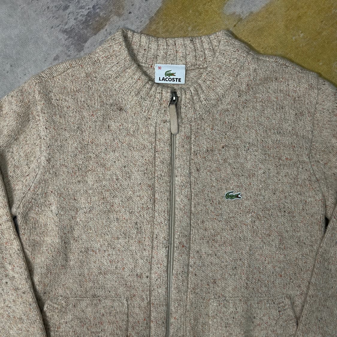 라코스테 니트집업 아이보리 상품이미지2