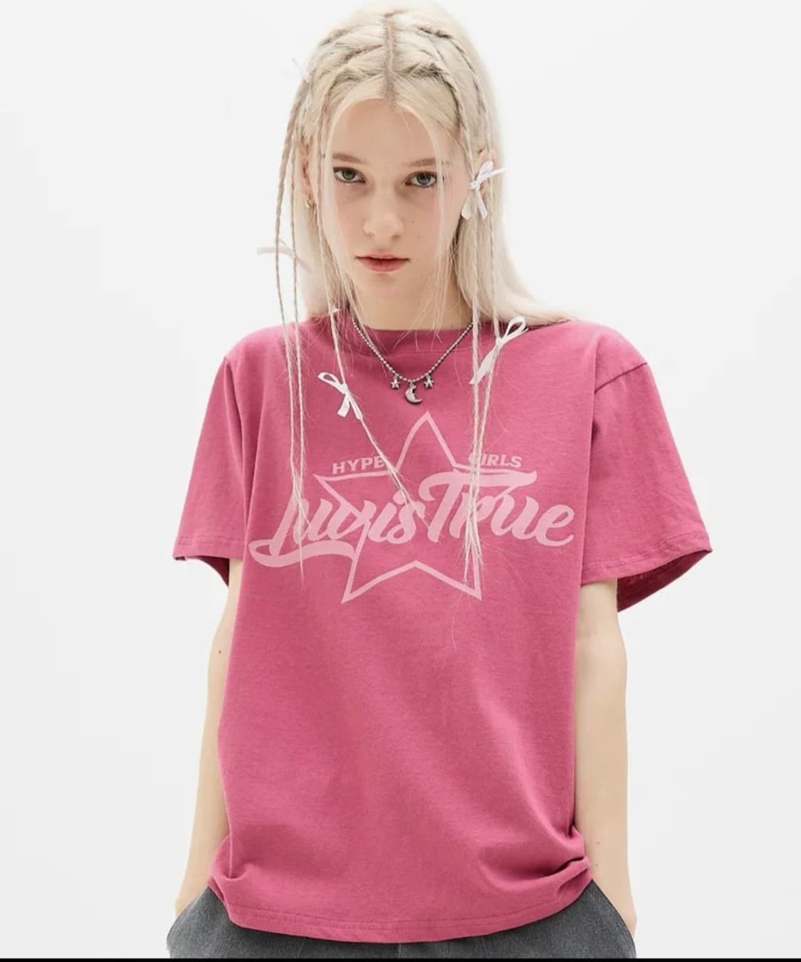 DN STAR LOGO TEE(PINK) 상품이미지1