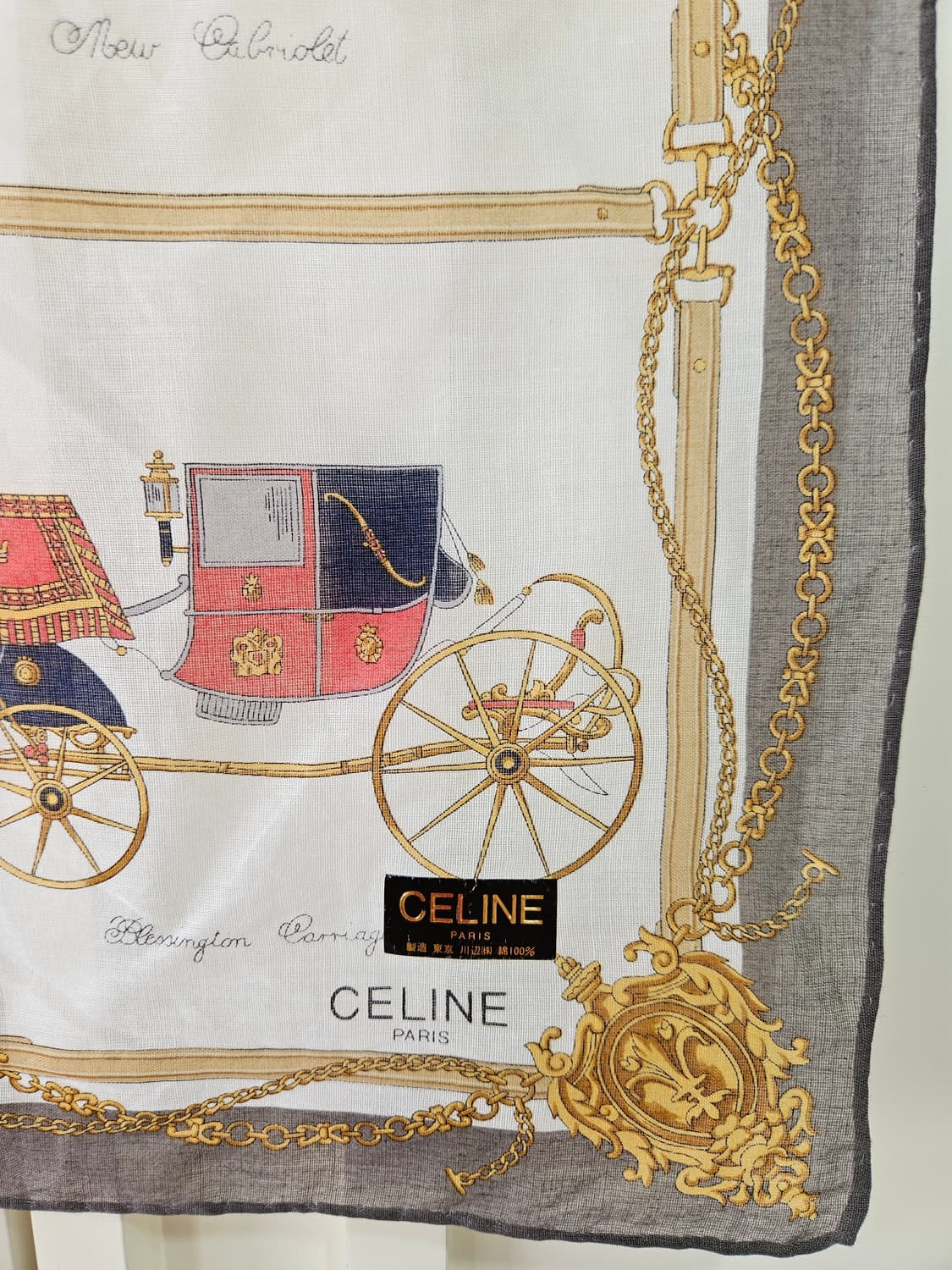 셀린느손수건(CELINE) 마차 패턴 빈티지 손수건 상품이미지2