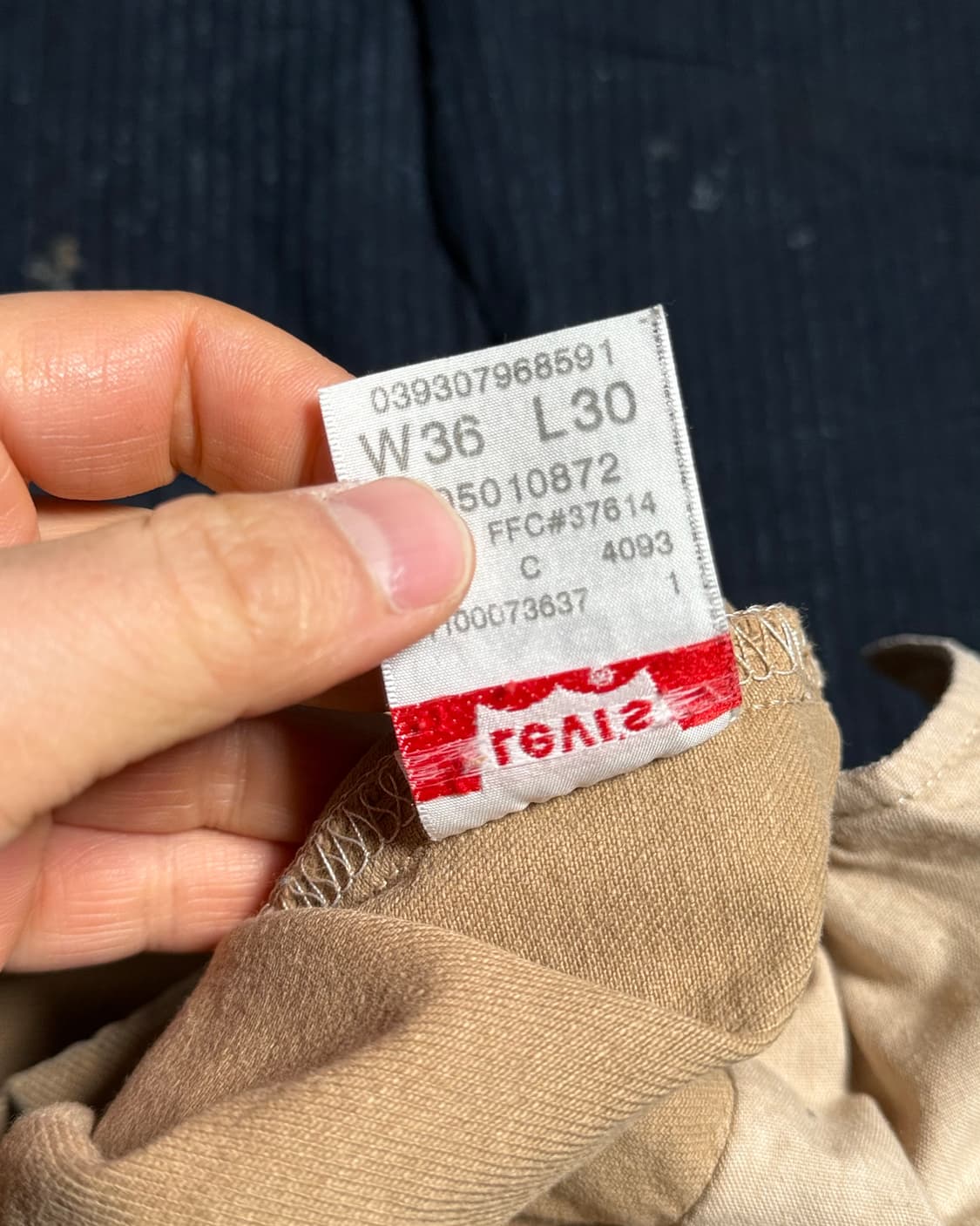 00‘s 리바이스 501 스트레이트 핏 카멜 데님 팬츠 36 상품이미지7