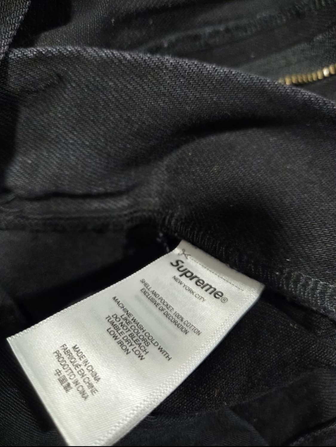 슈프림 25ss 배기진 블랙  상품이미지3