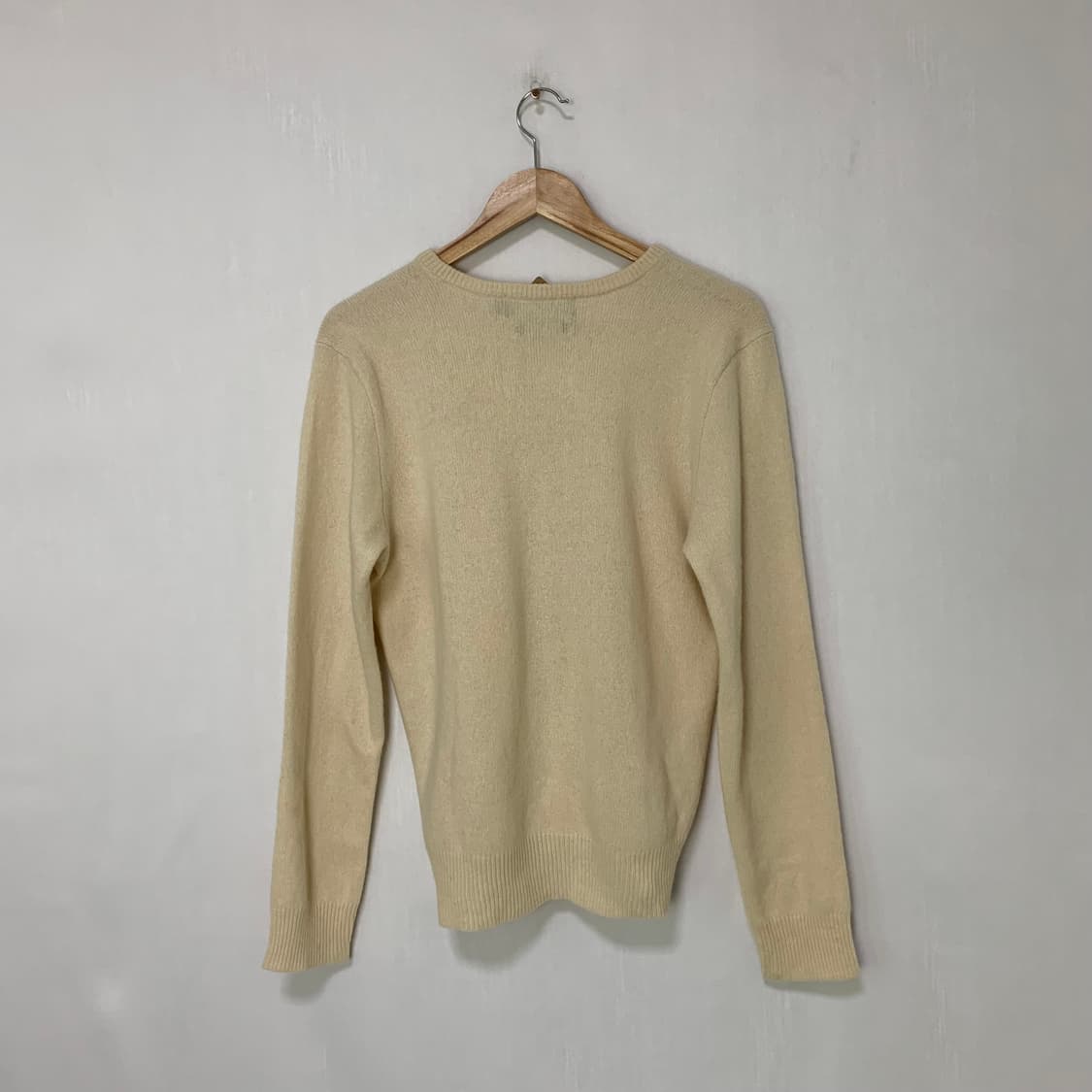 폴로랄프로렌 브이넥 램스울 니트 아이보리 M 남녀공용 상품이미지5