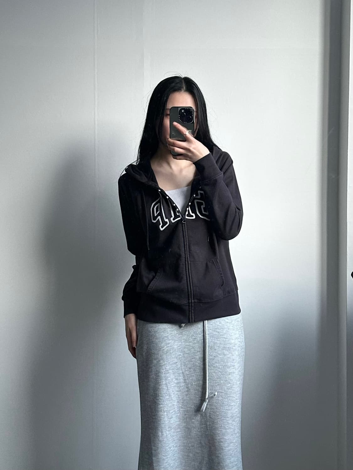 Gap 갭 블랙 후드집업 상품이미지1