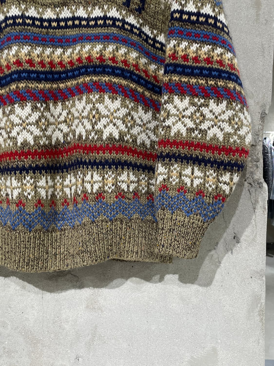 팬 플래닝 카키 페어아일 디어 아크릴 울 스웨터 상품이미지5