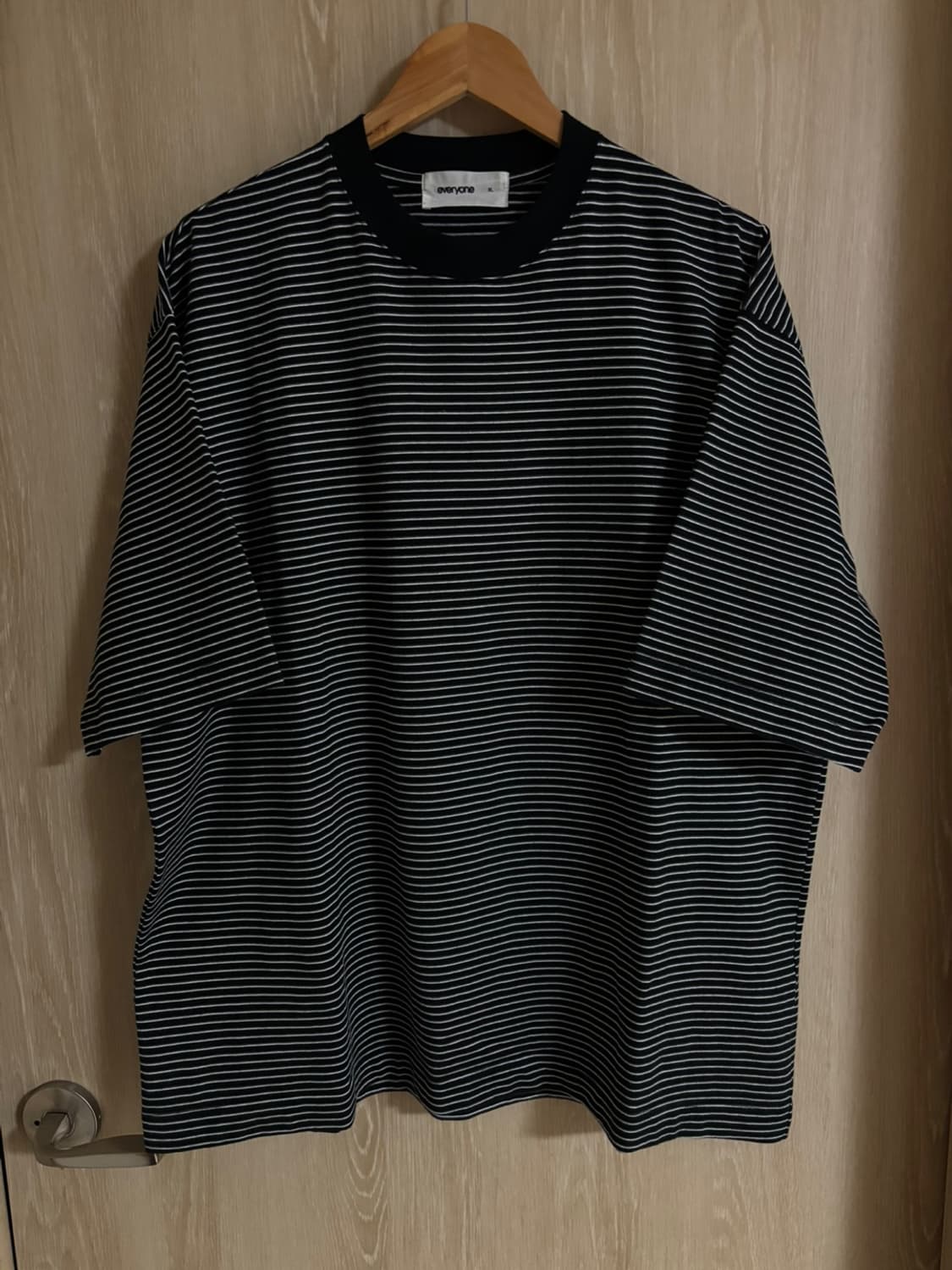 Everyone Tokyo 에브리원 보더 숏 슬리브 블랙 XL 상품이미지3