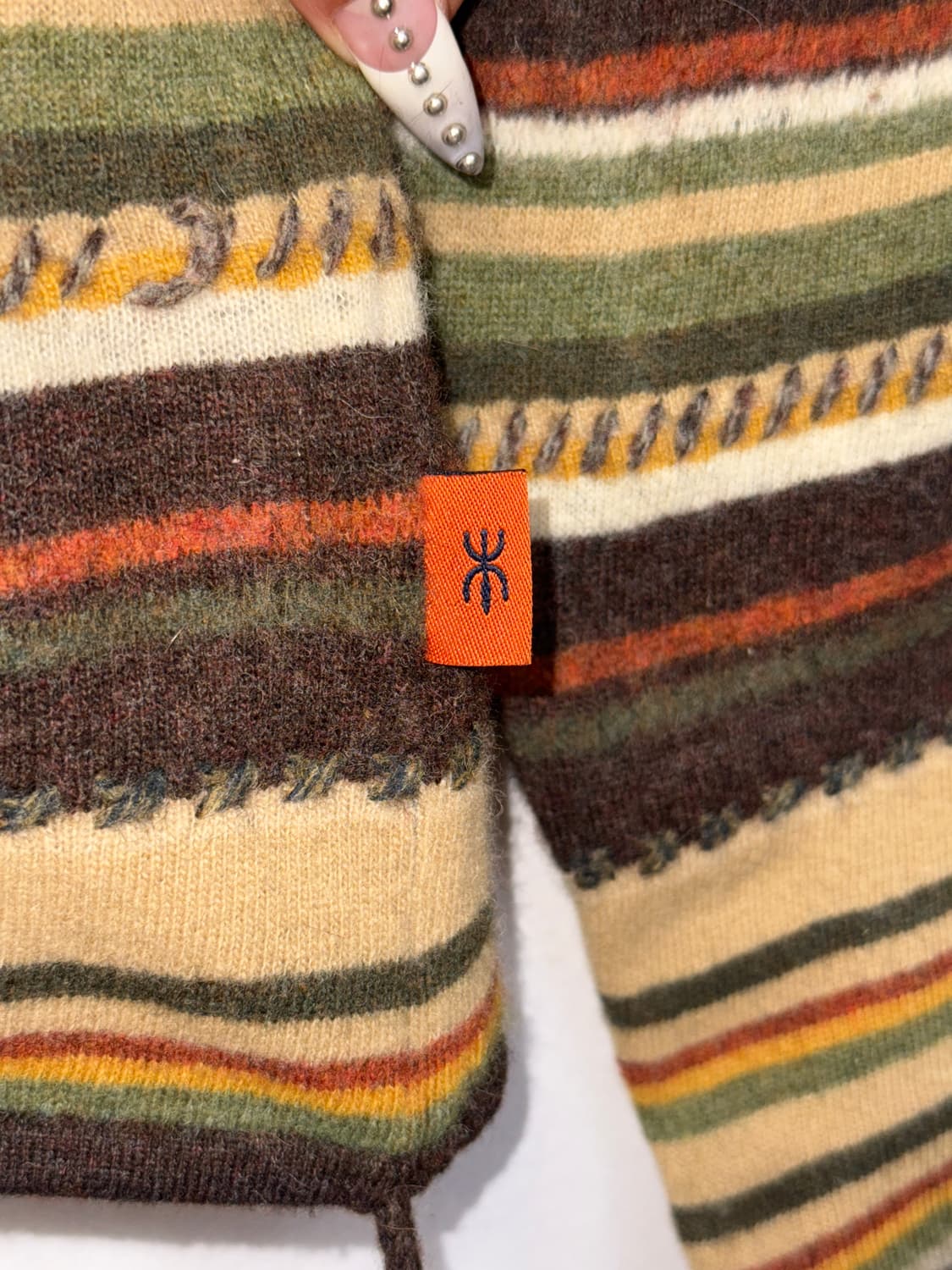 Thursday Island brown bohemian stripe 니트 상품이미지7