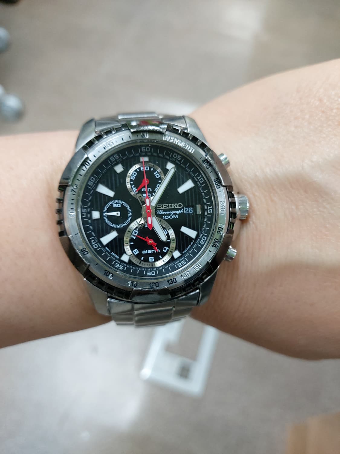 세이코 크로노그래프 메탈 상품이미지4