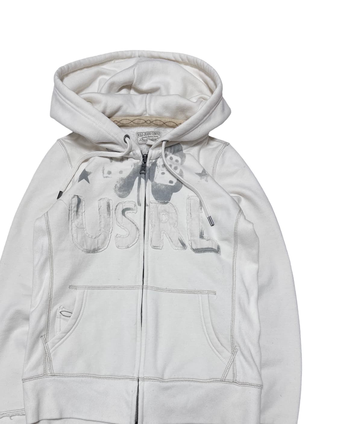 폴로 랄프로렌 USRL 크림 후드집업 상품이미지2