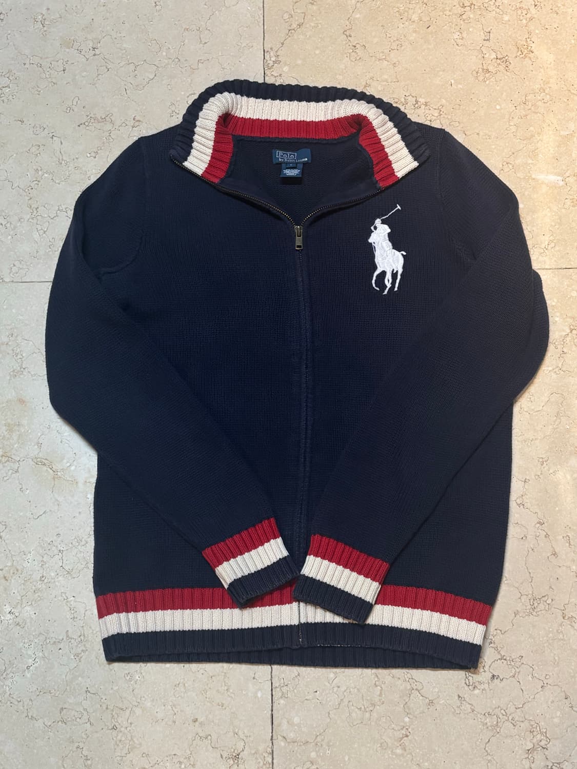 폴로 랄프로렌 빅포니 빈티지 니트집업 상품이미지1
