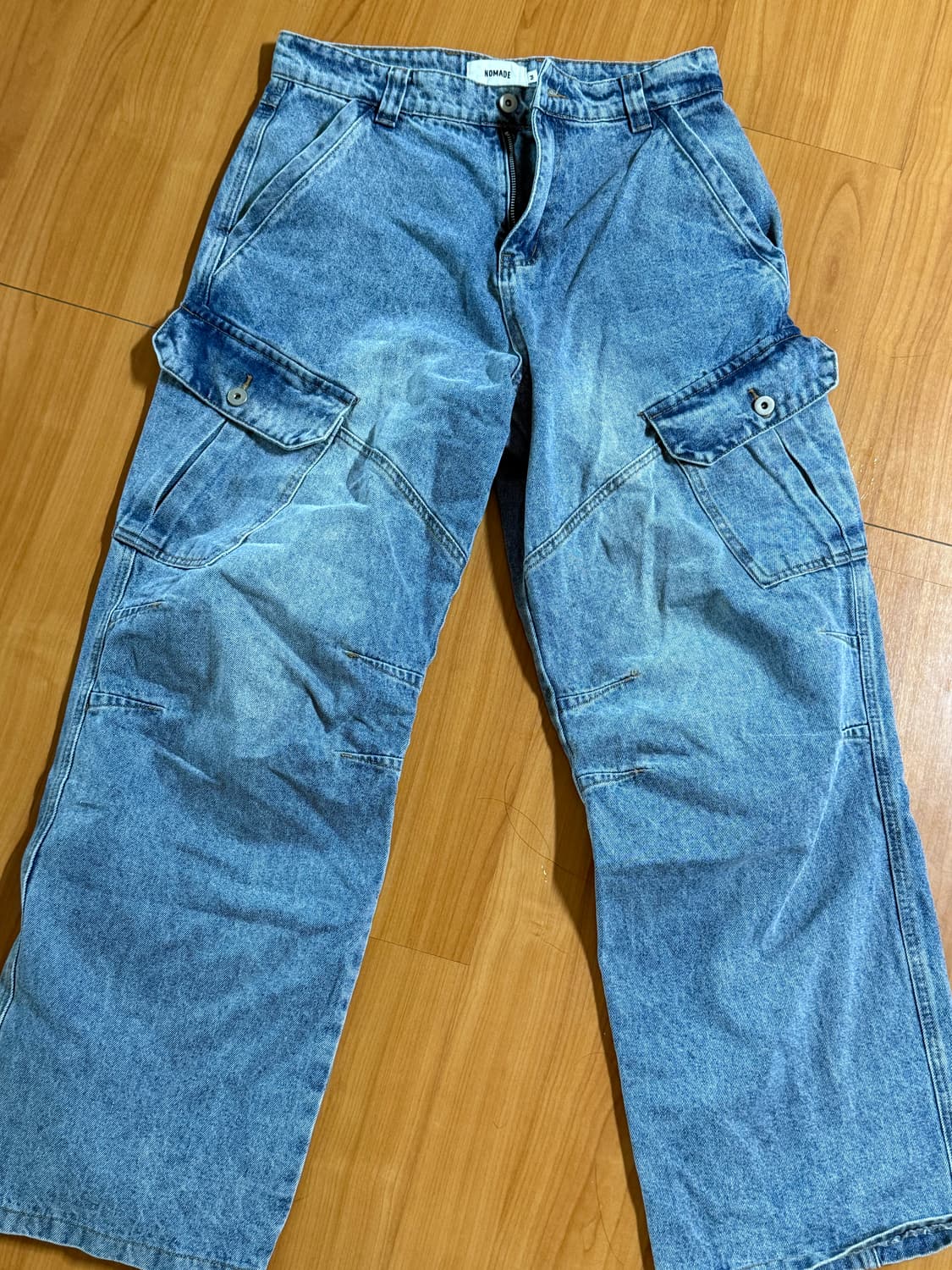 베이그 카고데님 팬츠 상품이미지2