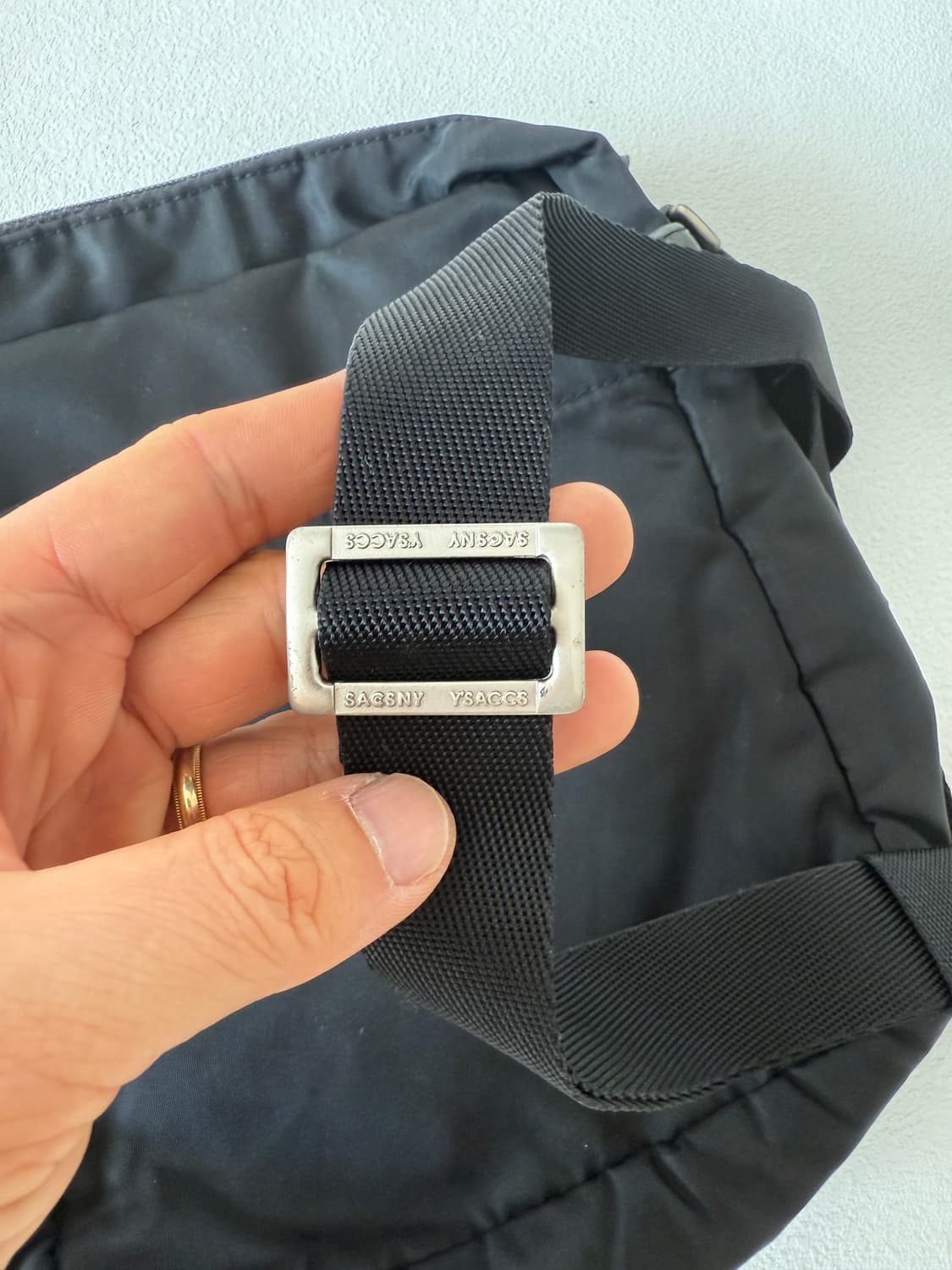 요지야마모토(SACSNY) 레더&나일론 크로스백 상품이미지7