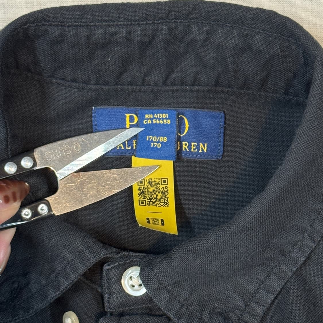 여M) 폴로 랄프로렌 블랙 가먼트다잉 옥스포드 셔츠 신형 상품이미지8