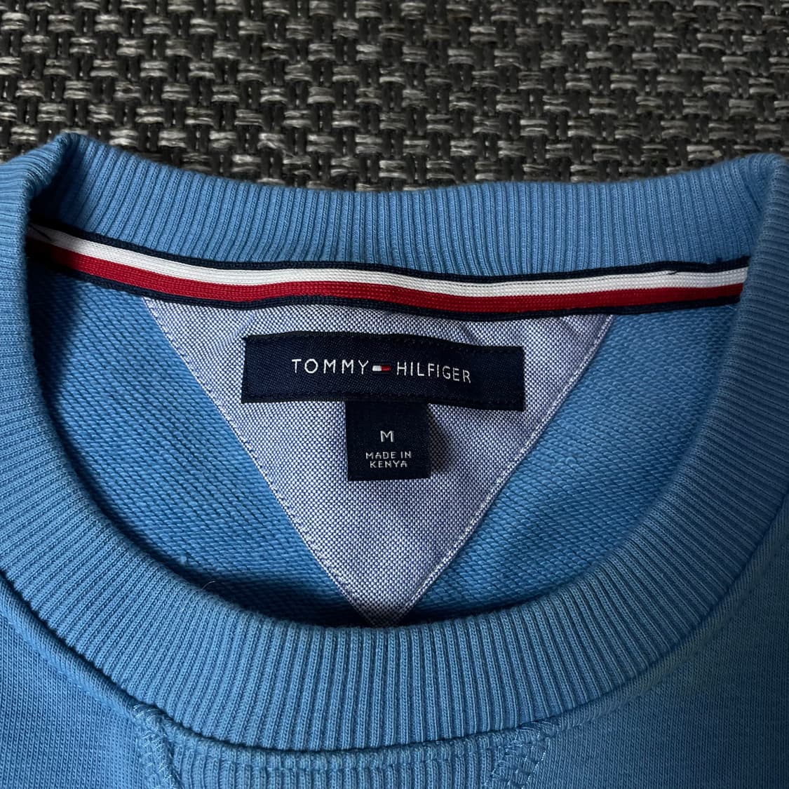 타미힐피거 블루 미니로고 라운드넥 맨투맨 티셔츠 M 상품이미지4