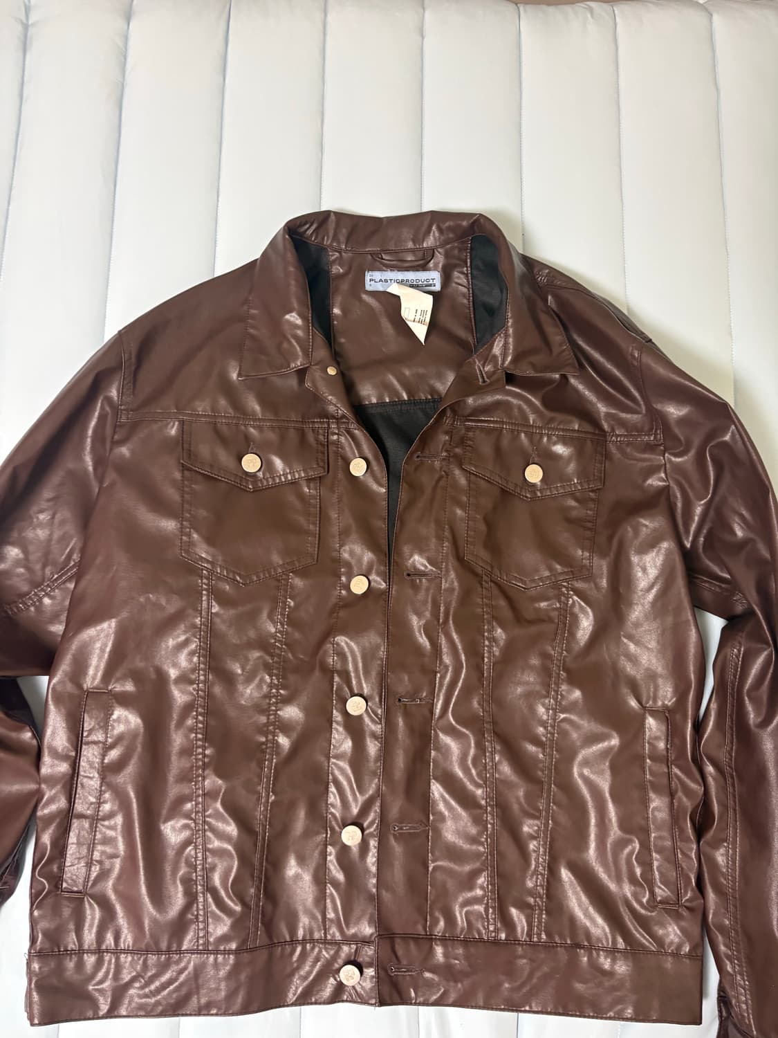 플라스틱프로덕트 가죽 트러커자켓 급처 상품이미지1