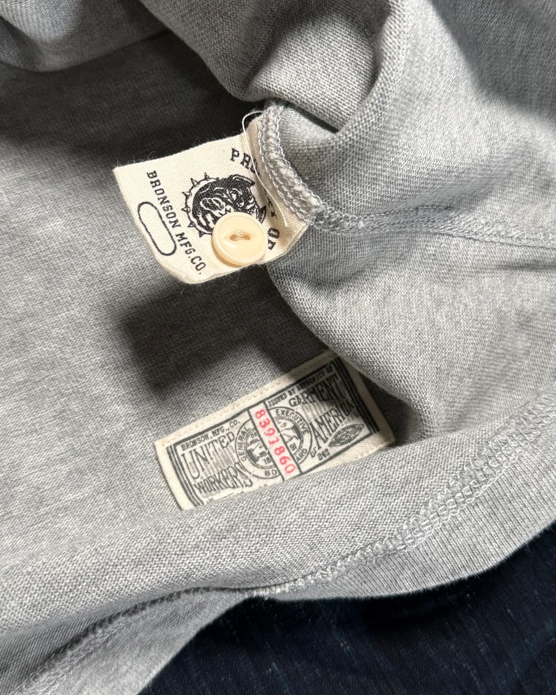 브론슨 빈티지 롱슬리브 헨리셔츠 XL 상품이미지5